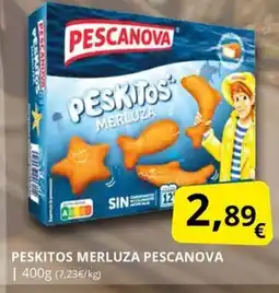 Supermercados MAS PESCANOVA Peskitos merluza oferta