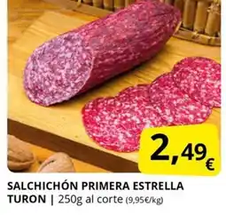 Supermercados MAS Salchichón primera estrella turon oferta