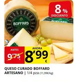 Supermercados MAS Queso curado boffard artesano oferta