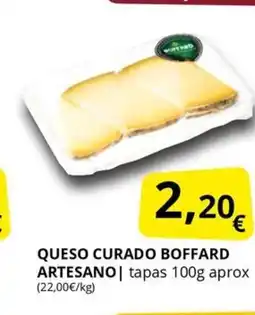 Supermercados MAS Queso curado boffard artesano oferta