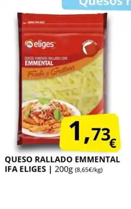 Supermercados MAS IFA ELIGES Queso rallado emmental oferta