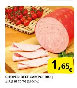 Supermercados MAS CAMPOFRIO Choped beef oferta