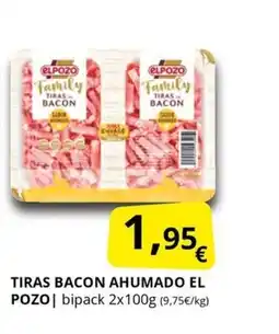 Supermercados MAS EL POZO Tiras bacon ahumado oferta
