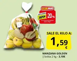 Supermercados MAS Manzana golden oferta