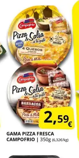 Supermercados MAS CAMPOFRIO Gama pizza fresca oferta