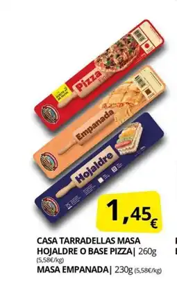 Supermercados MAS Casa tarradellas masa hojaldre o base pizza oferta