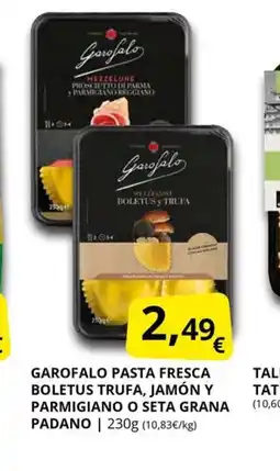 Supermercados MAS GAROFALO Pasta fresca boletus trufa, jamón y parmigiano o seta grana padano oferta