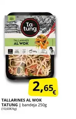 Supermercados MAS TATUNG Tallarines al wok oferta
