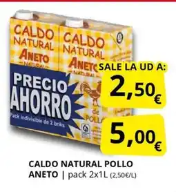 Supermercados MAS ANETO Caldo natural pollo oferta