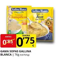 Supermercados MAS GALLINA BLANCA Gama sopas oferta