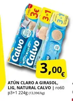 Supermercados MAS CALVO Atún claro a girasol, lig, natural oferta
