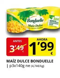 Supermercados MAS BONDUELLE Maíz dulce oferta