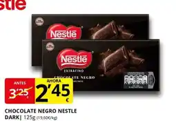 Supermercados MAS Chocolate negro nestle dark oferta