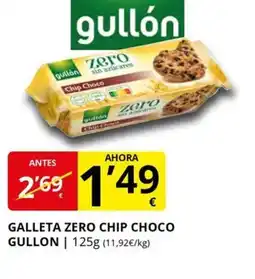 Supermercados MAS GULLON Galleta zero chip choco oferta