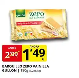 Supermercados MAS GULLON Barquillo zero vainilla oferta