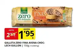 Supermercados MAS GULLON Galleta zero fina avena choc- lech oferta