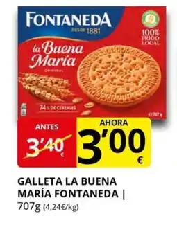 Supermercados MAS FONTANEDA Galleta la buena maría oferta