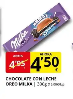 Supermercados MAS MILKA Chocolate con leche oreo oferta