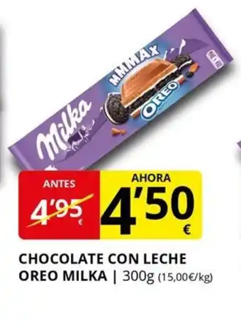 Supermercados MAS MILKA Chocolate con leche oreo oferta