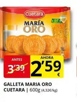 Supermercados MAS CUETARA Galleta maria oro oferta