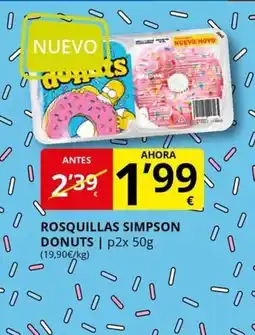 Supermercados MAS Rosquillas simpson donuts oferta