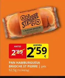 Supermercados MAS ST PIERRE Pan hamburguesa brioche oferta
