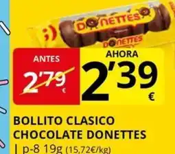 Supermercados MAS DONETTES Bollito clasico chocolate oferta