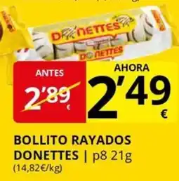 Supermercados MAS Bollito rayados oferta