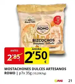 Supermercados MAS ROMO Mostachones dulces artesanos oferta