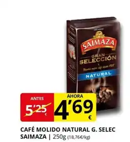 Supermercados MAS SAIMAZA Café molido natural g. selec oferta