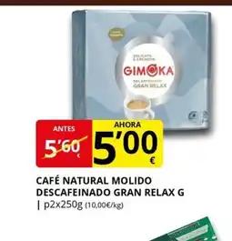 Supermercados MAS Café natural molido descafeinado gran relax g oferta