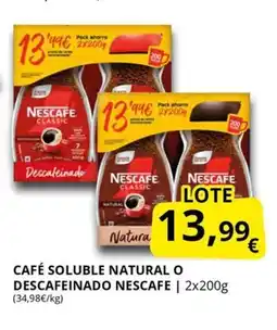 Supermercados MAS NESCAFE Café soluble natural o descafeinado oferta