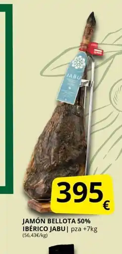 Supermercados MAS IBÉRICO JABU Jamón bellota 50% oferta