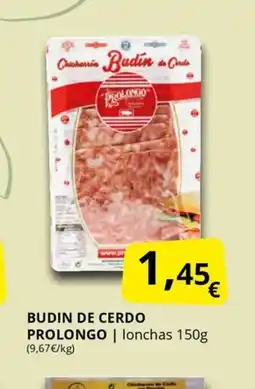 Supermercados MAS PROLONGO Budin de cerdo oferta