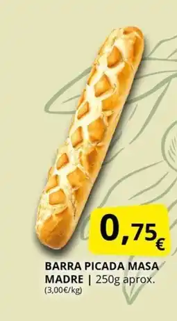 Supermercados MAS Barra picada masa madre oferta