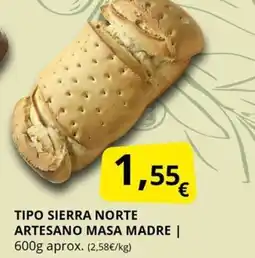 Supermercados MAS Tipo sierra norte artesano masa madre oferta