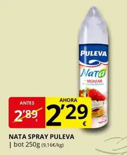 Supermercados MAS Nata spray puleva oferta