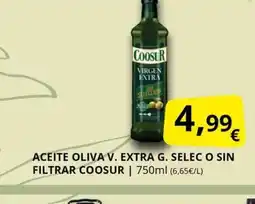 Supermercados MAS COOSUR Aceite oliva v. extra g. selec o sin filtrar oferta