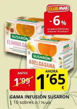 Supermercados MAS SUSARON Gama infusión oferta