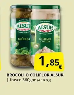 Supermercados MAS ALSUR Brocoli o coliflor oferta