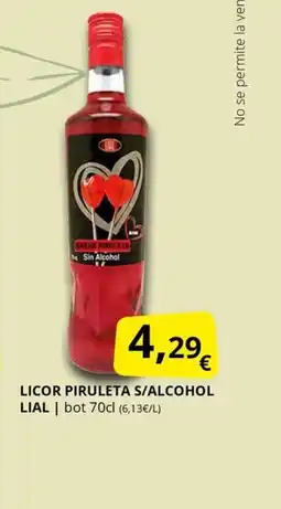 Supermercados MAS LIAL Licor piruleta s/alcohol oferta