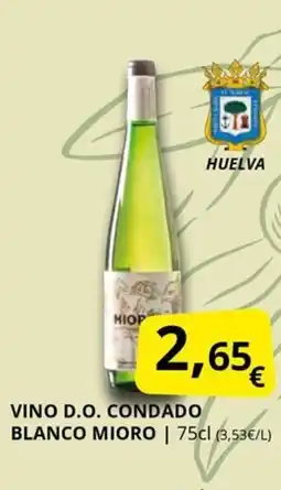 Supermercados MAS MIORO Vino d.o. condado blanco oferta