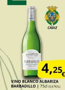 Supermercados MAS BARBADILLO Vino blanco albariza oferta