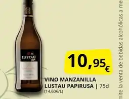 Supermercados MAS Vino manzanilla lustau papirusa oferta