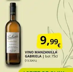 Supermercados MAS GABRIELA Vino manzanilla oferta