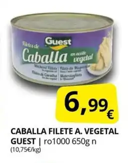Supermercados MAS GUEST Caballa filete a. vegetal oferta