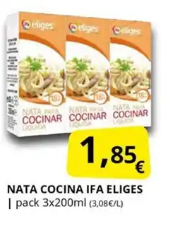 Supermercados MAS IFA ELIGES Nata cocina oferta