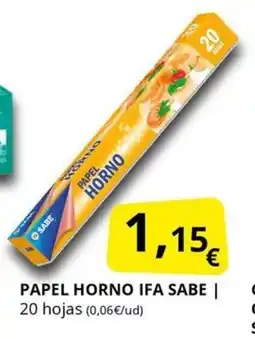 Supermercados MAS IFA SABE Papel horno oferta