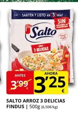 Supermercados MAS FINDUS Salto arroz 3 delicias oferta