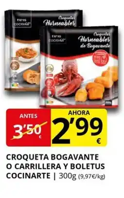 Supermercados MAS COCINARTE Croqueta bogavante o carrillera y boletus oferta
